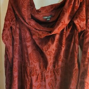 Wild Fable Red  Long Sleeve Dress